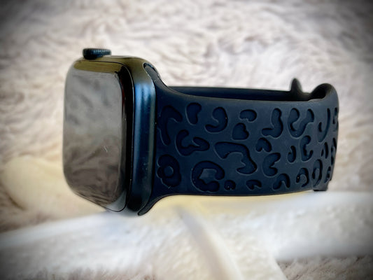 Cacha Silicone Design Band - Engraved Leopard