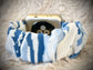 Cacha Scrunchie Band - Tie-Dye Blue/White