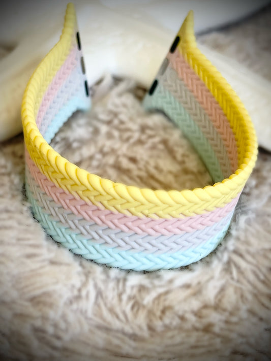 Cacha Silicone Loop Band - Pastel Rainbow